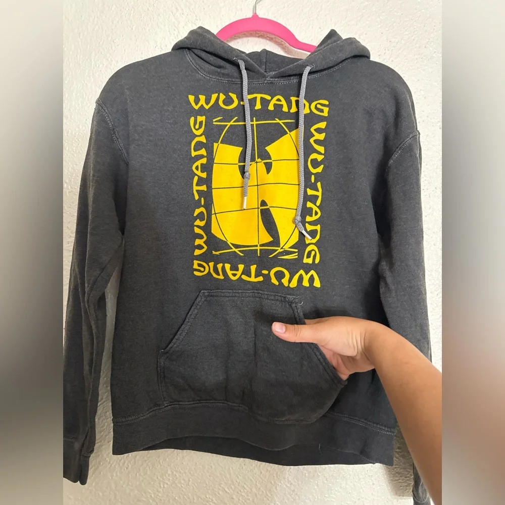 NWT NORDSTROM WU-TANG WOMEN’S PIGMENT BLACK GREY HOODIE SIZE SMALL